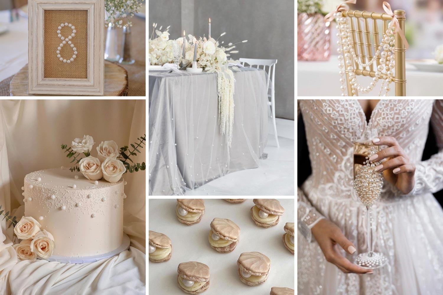 Декор весілля 2023: перли фото