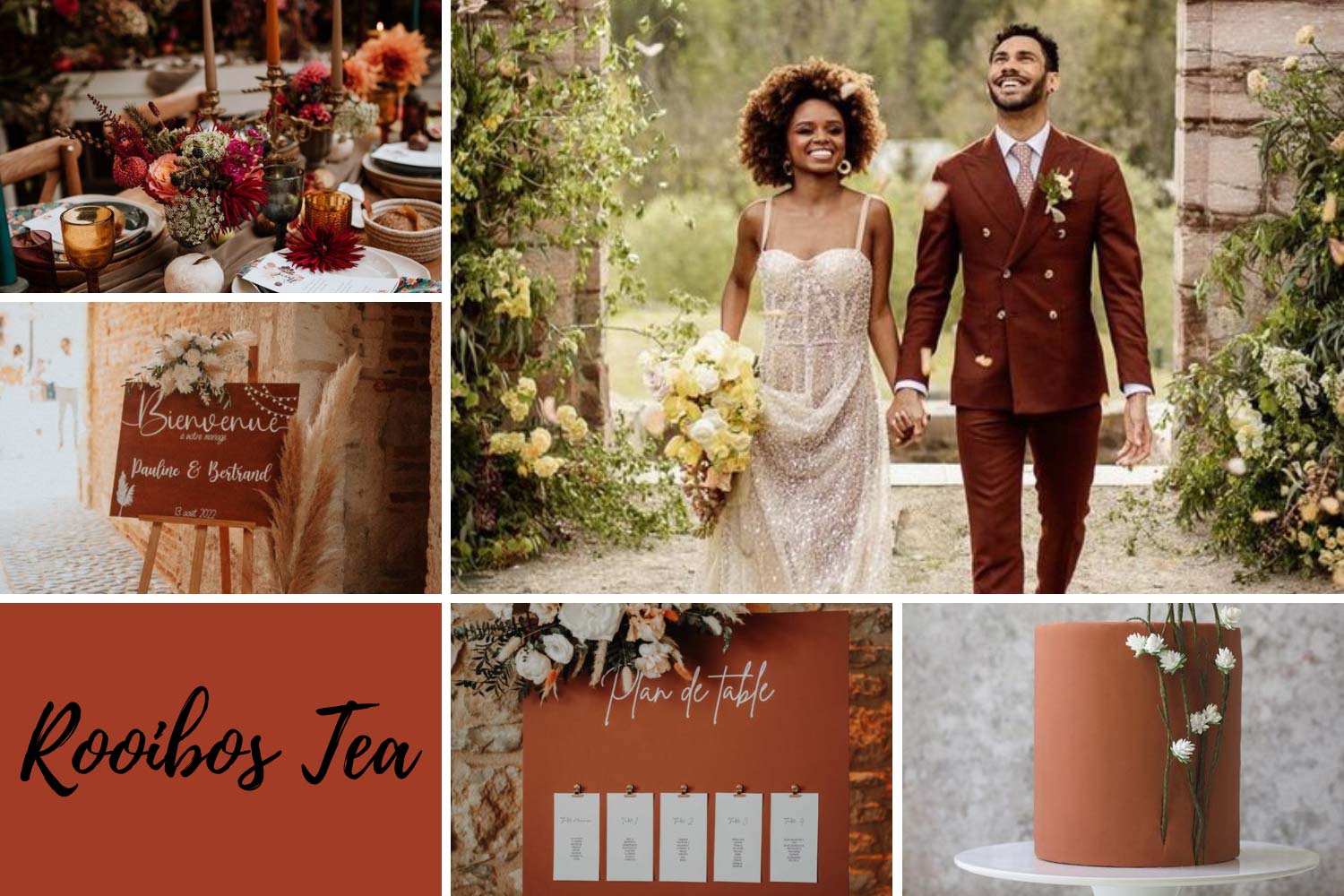 Коричневе весілля кольору Rooibos Tea фото