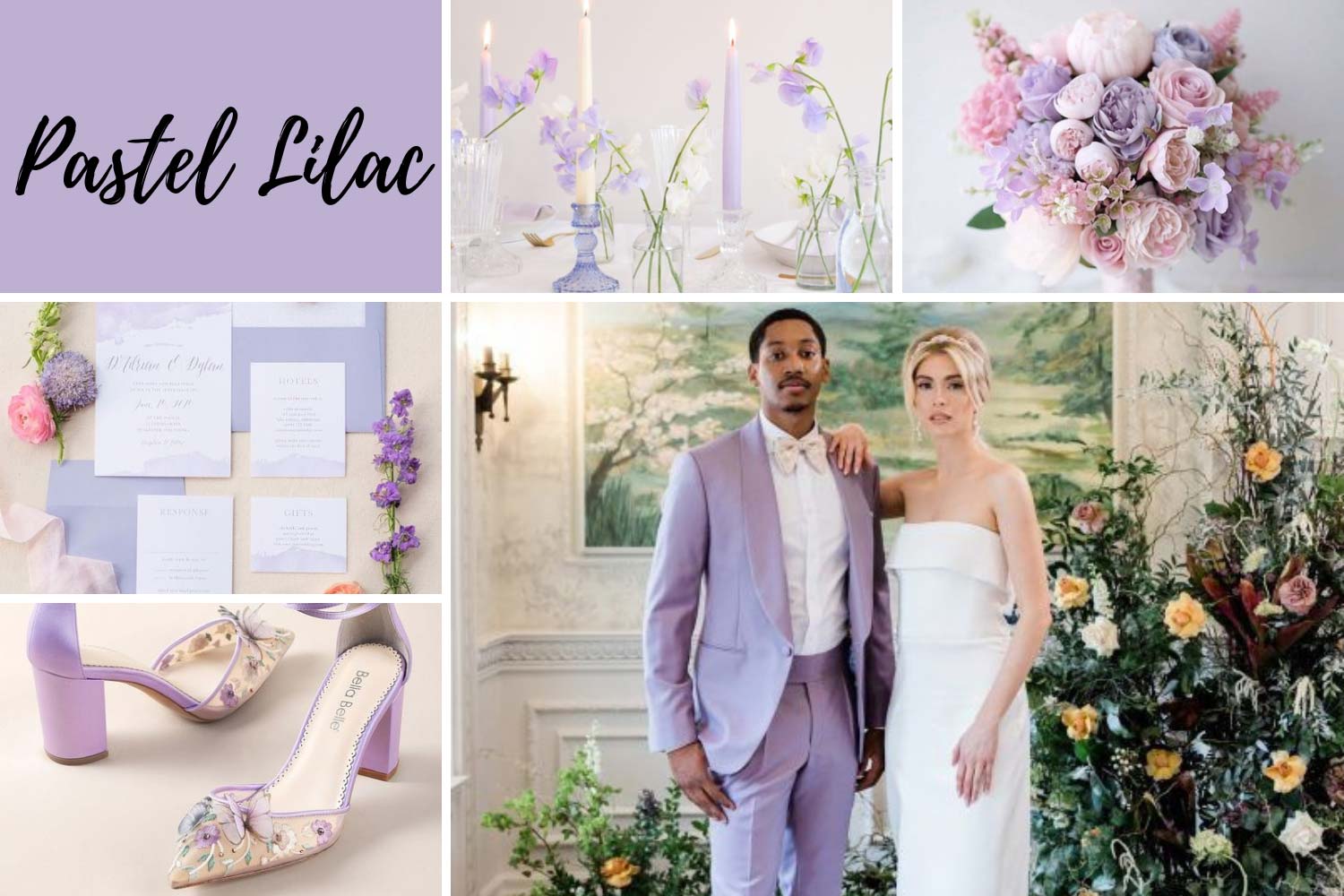 Бузкове весілля Pastel Lilac: букет, туфлі, костюм фото