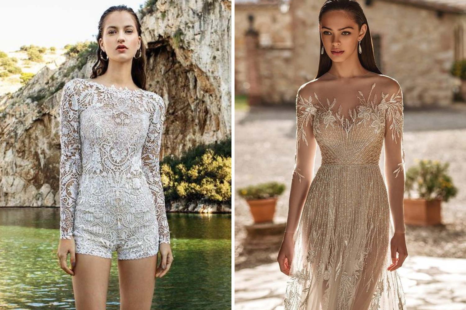 Незвичайні образи наречених 2024 року: ідеї з шортами, прозора тканина