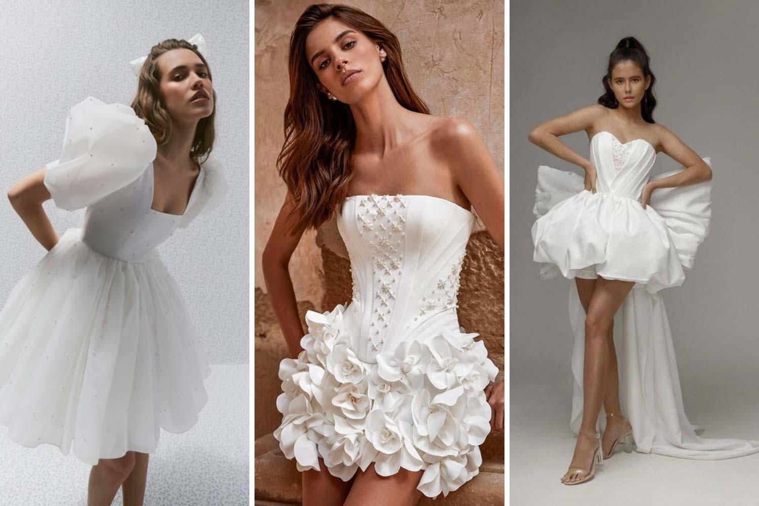 Дуже коротка сукня на весілля 2024 фото, міні ідеї