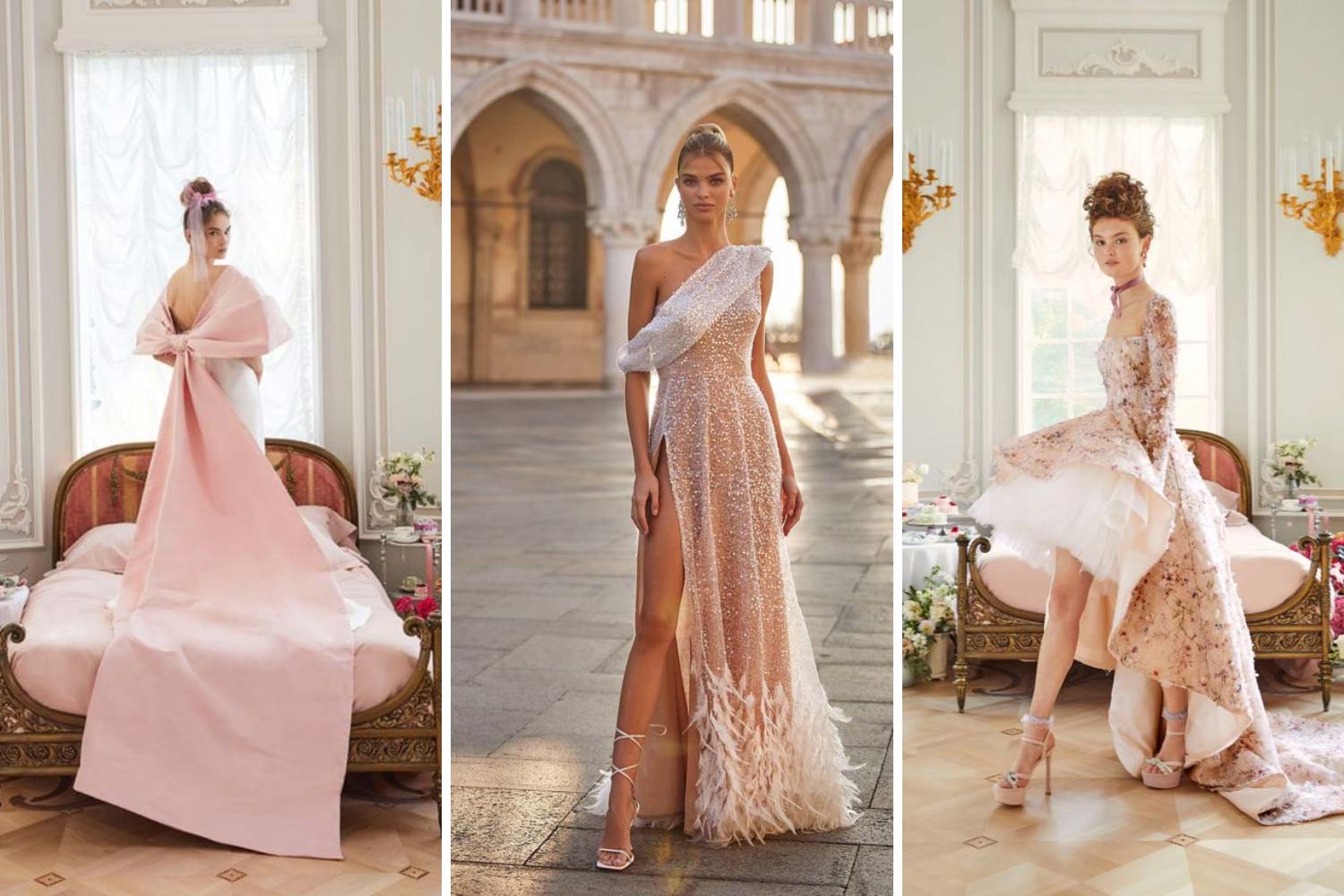 Образ для одруження зі шлейфом фото