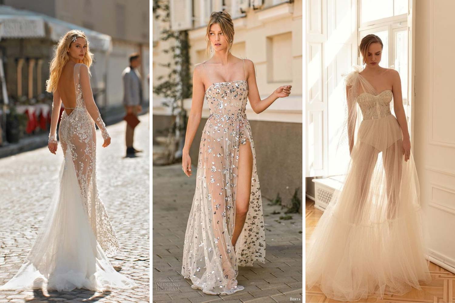 Прозорі сукні на весілля 2024 фото