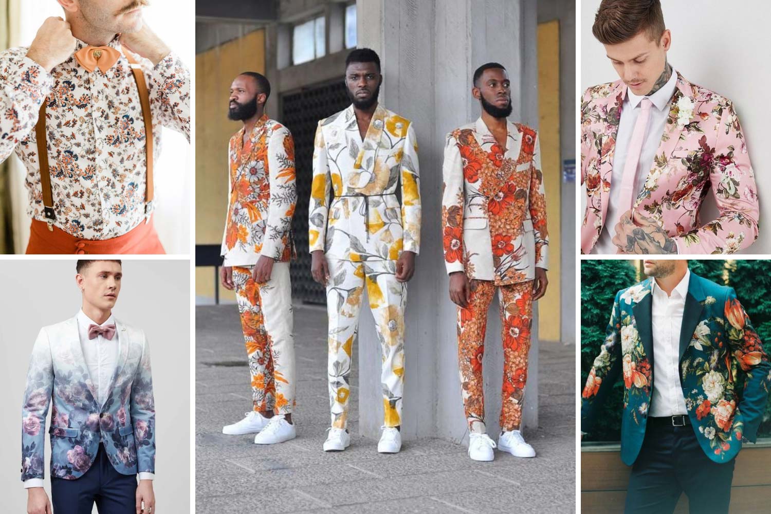 Образ нареченого з квітковими принтами ідеї