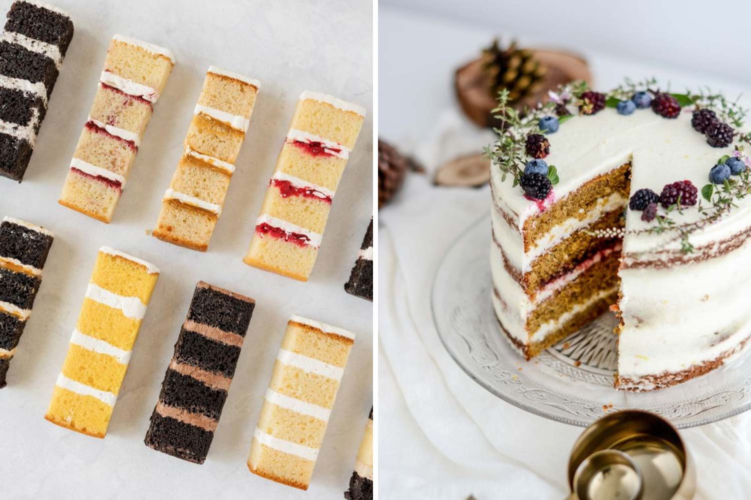 Екологічний торт на весілля у розрізі фото