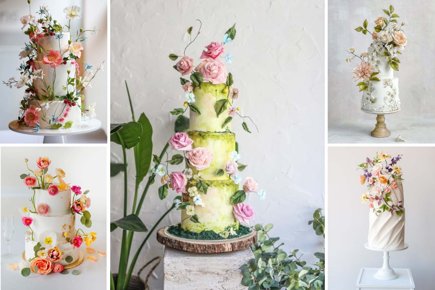 Оригінальний торт з квітами фото 