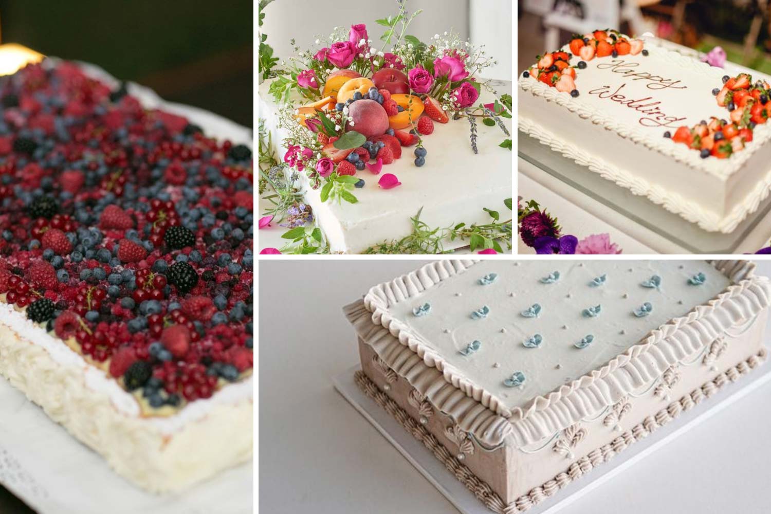 Одноярусний прямокутний торт фото