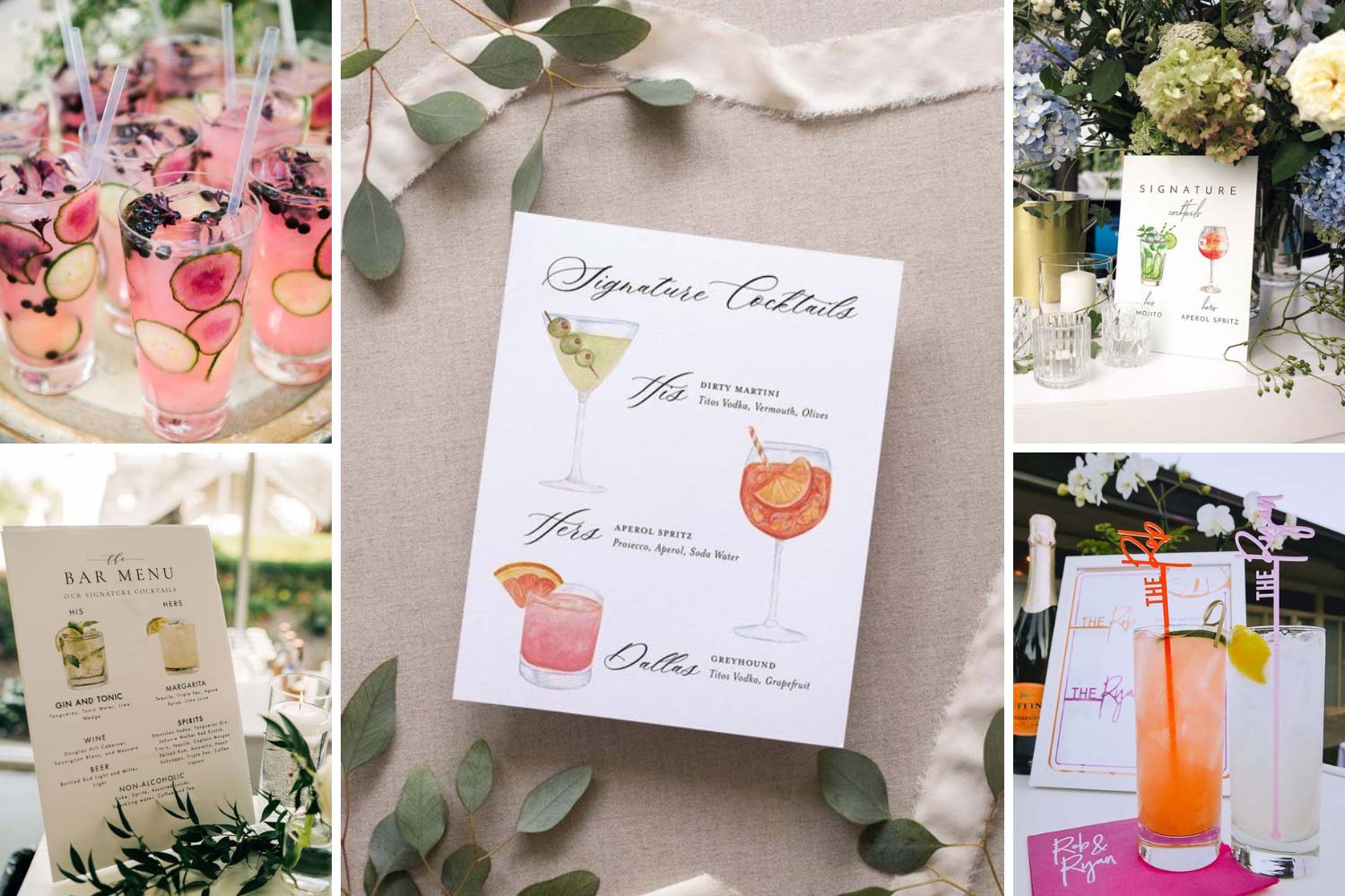 Коктейлі від нареченого та нареченої, авторські коктейлі фото