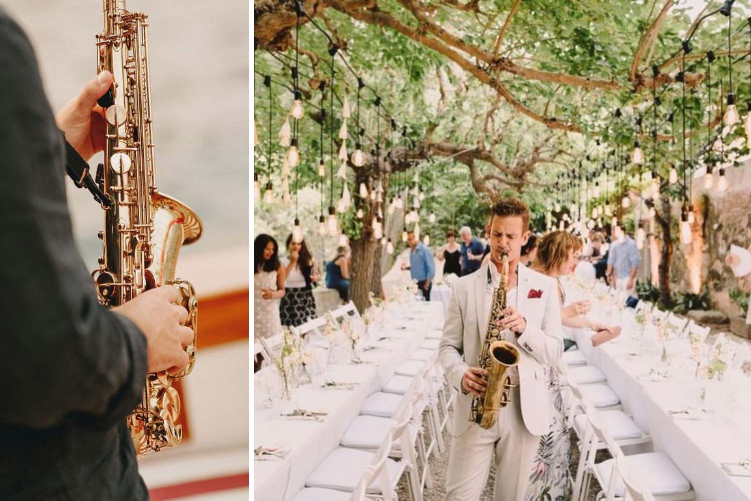 Саксофоніст на весіллі, жива музика фото