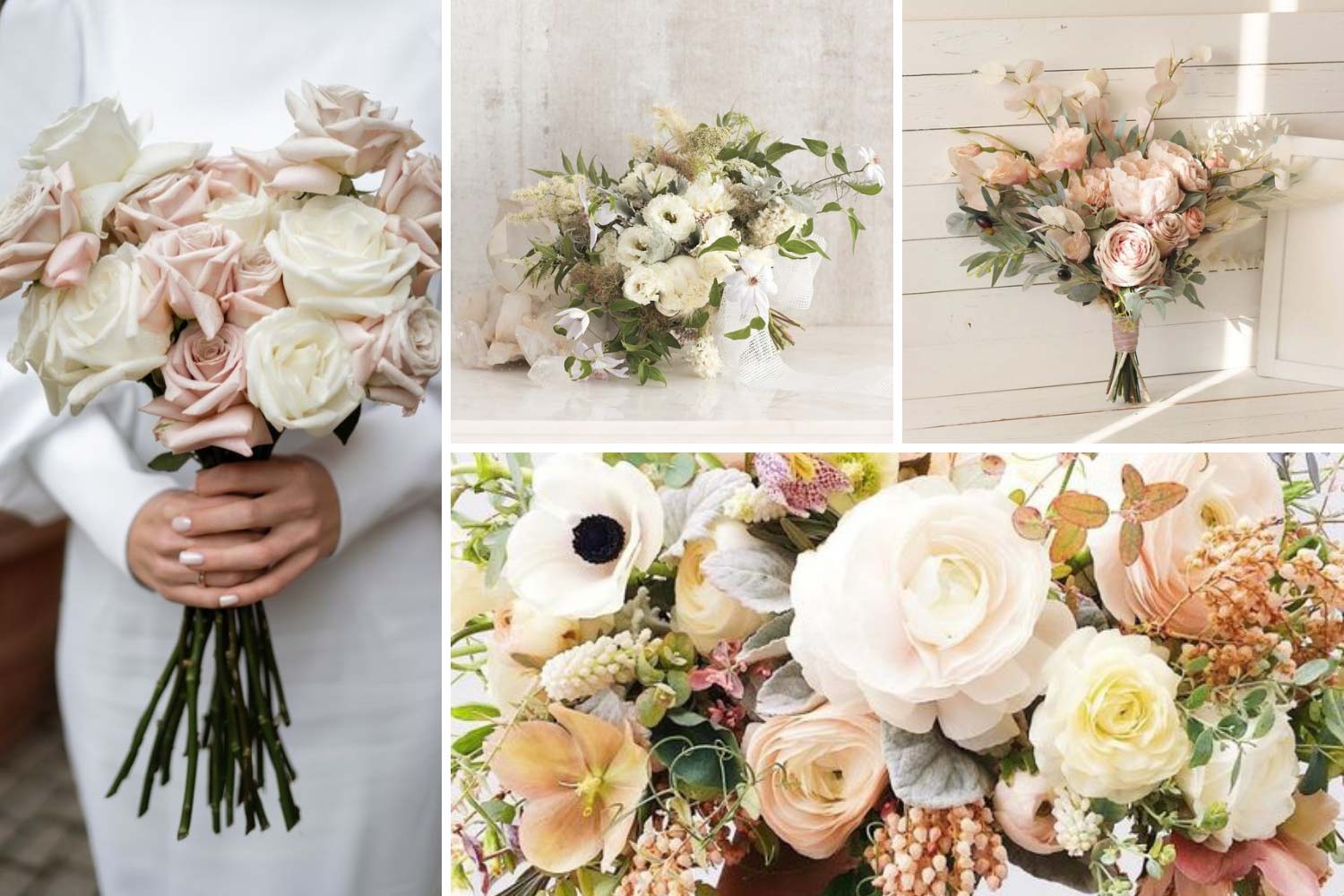 Кремовые, бежевые цветы на свадьбу фото