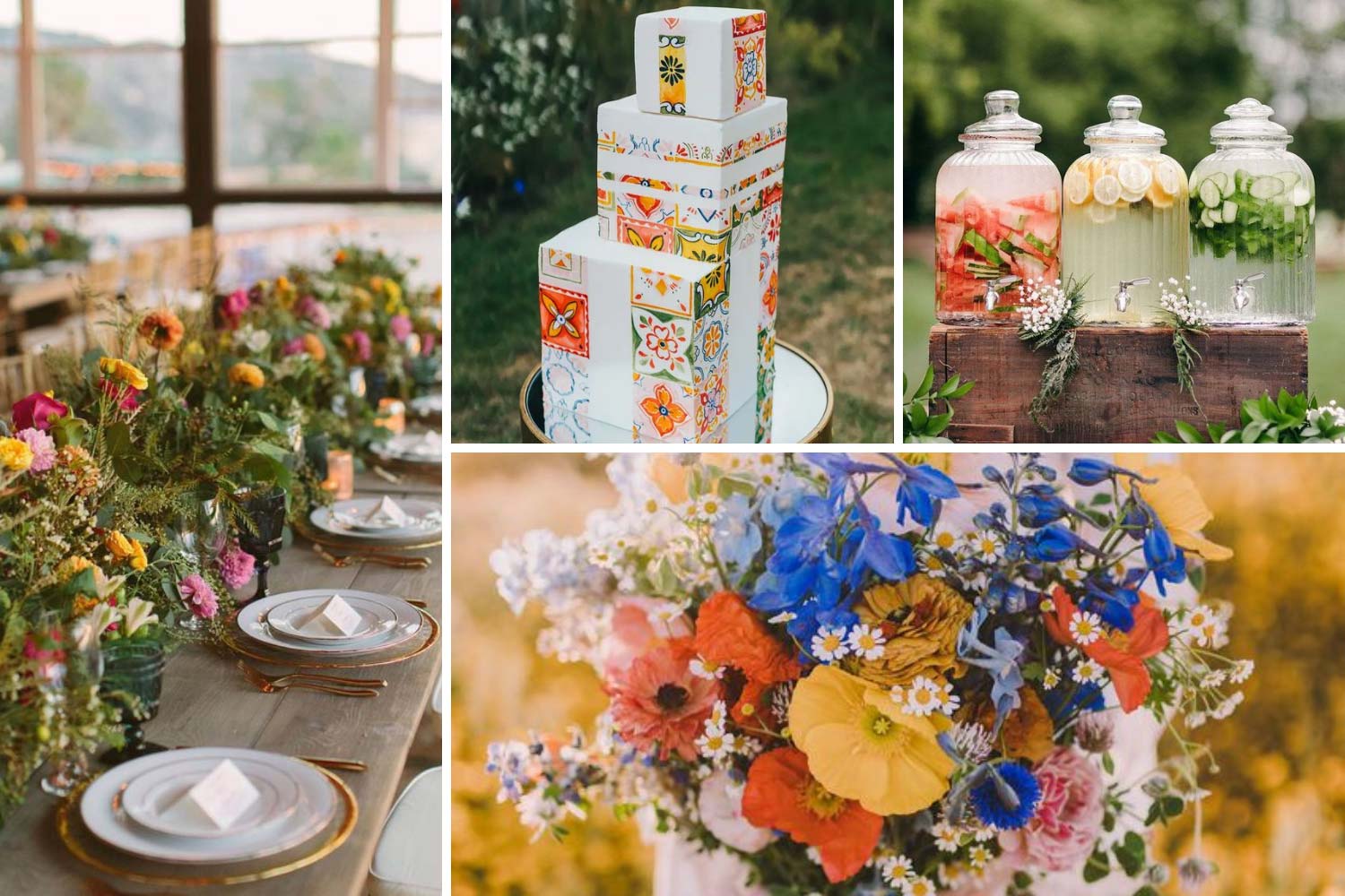 Яскравий декор весілля 2022: квіти, посуд, торт фото