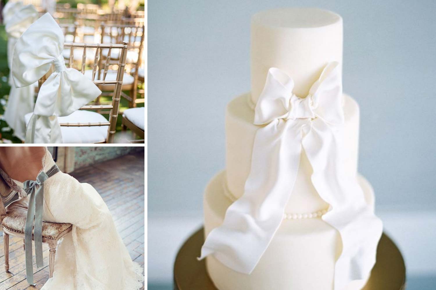 Сукня з бантом, оформлення весіль бантами, торт фото