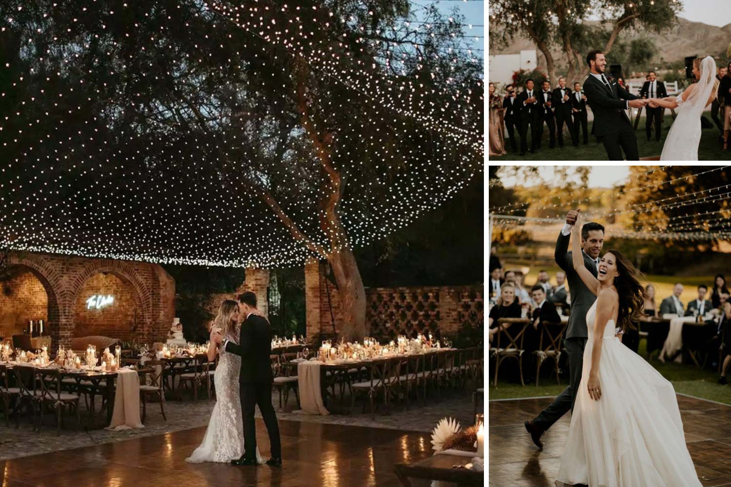 Перший танець молодих на природі, просто неба