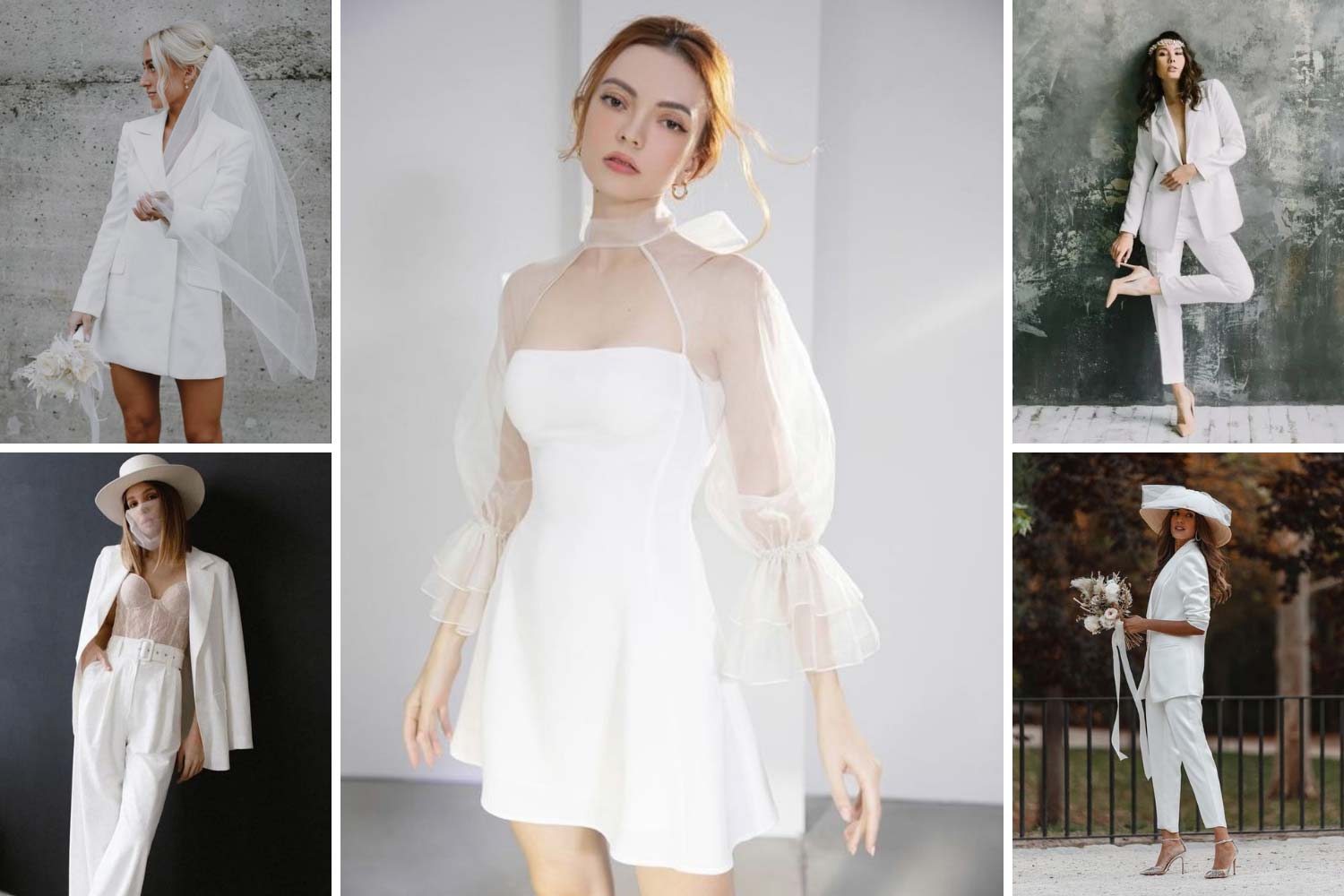 Повседневный образ невесты, брючный костюм фото