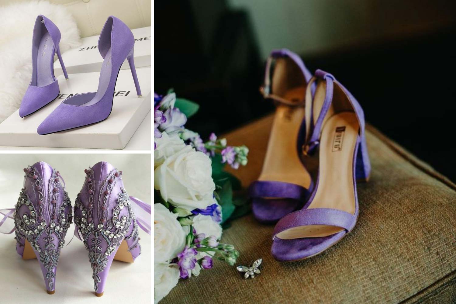 Босоніжки, туфлі нареченої кольору Very Peri фото