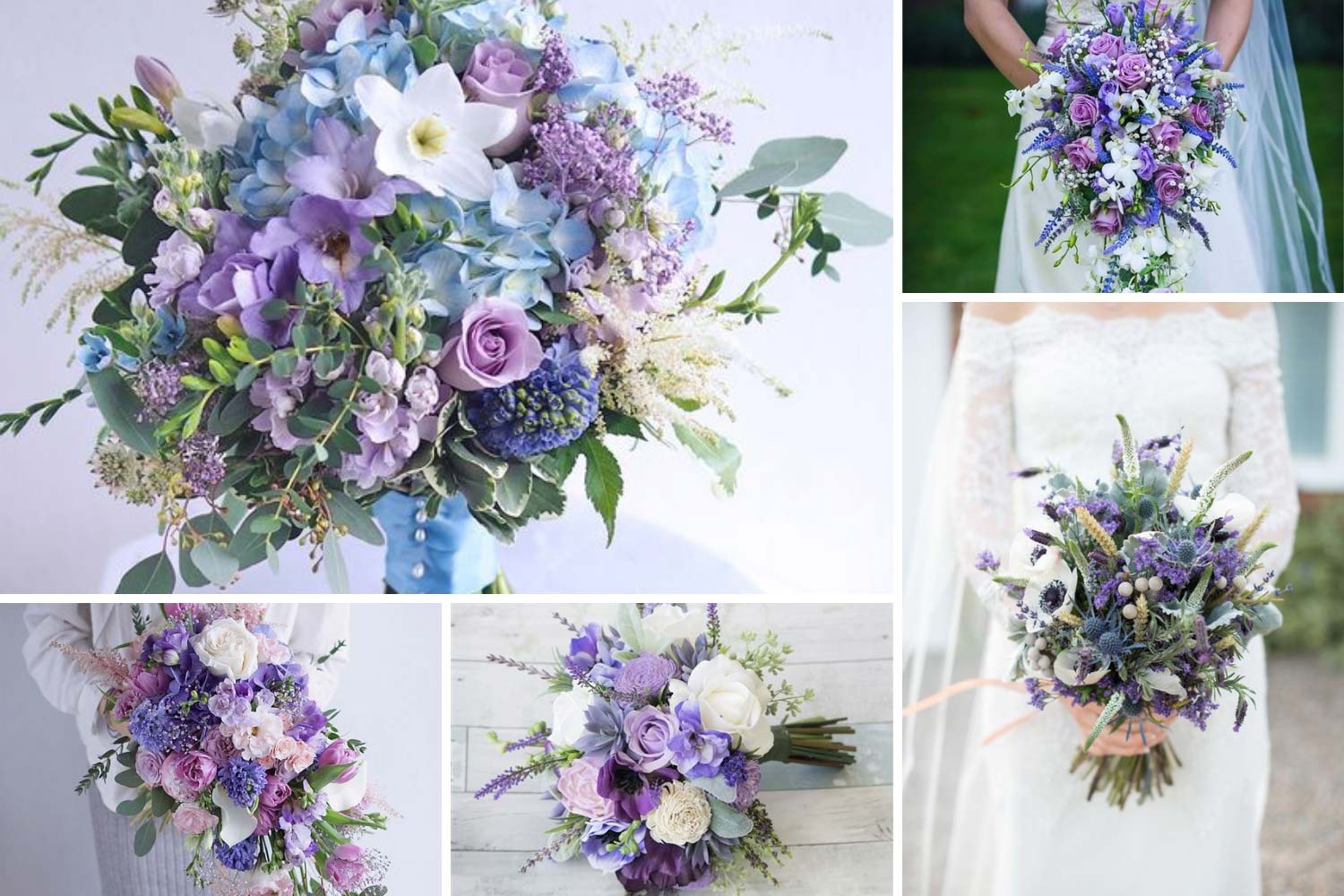 Фіолетовий букет нареченої фото