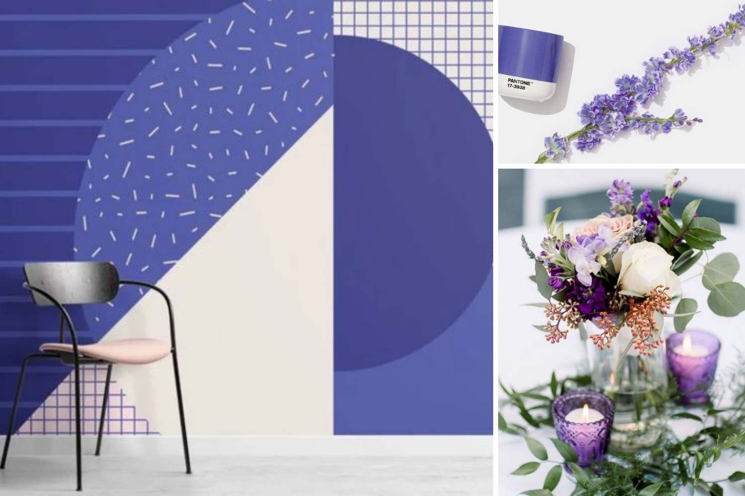 Оформлення залу в кольорі 2022 Very Peri фото