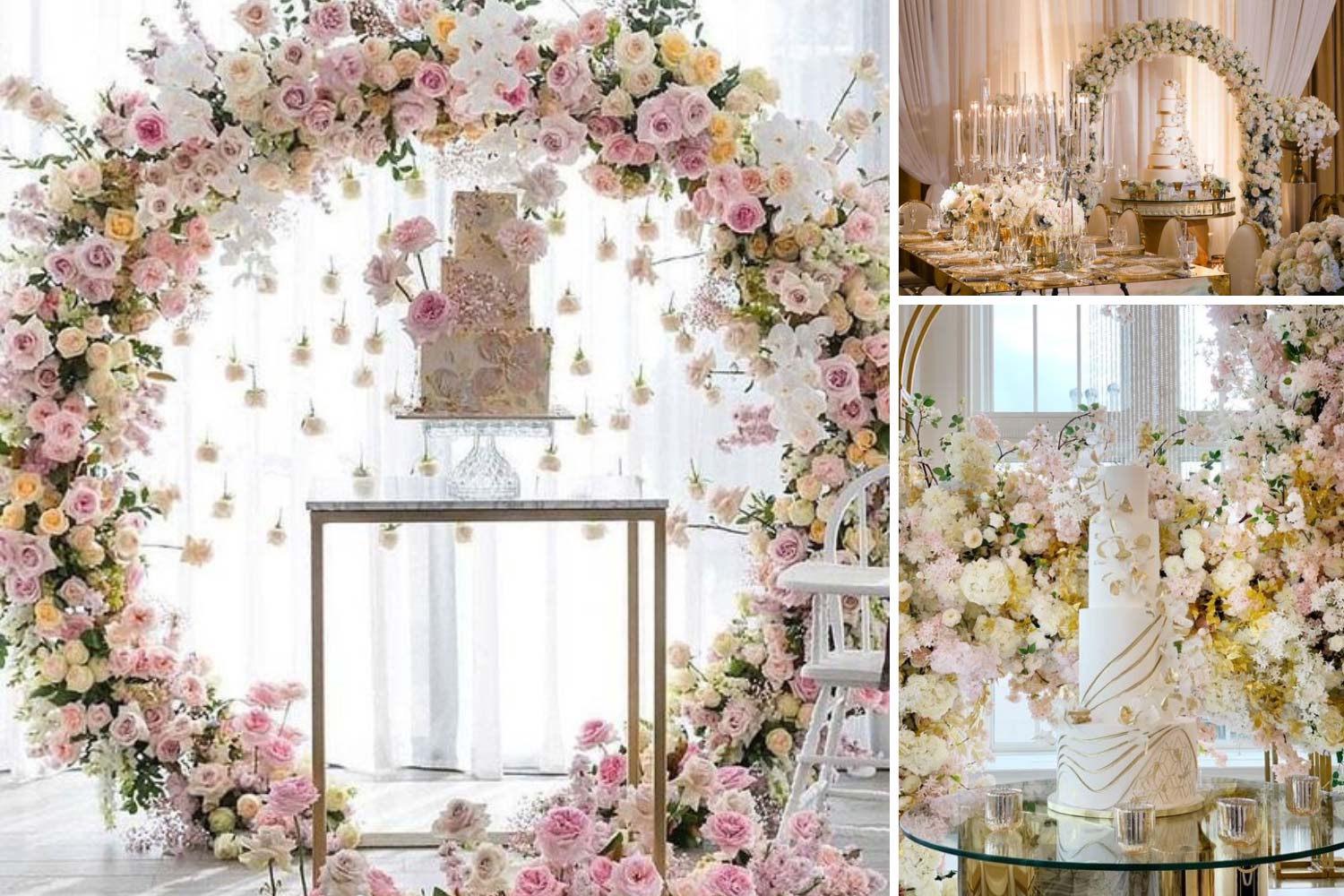 Арка для торта з квітів фото