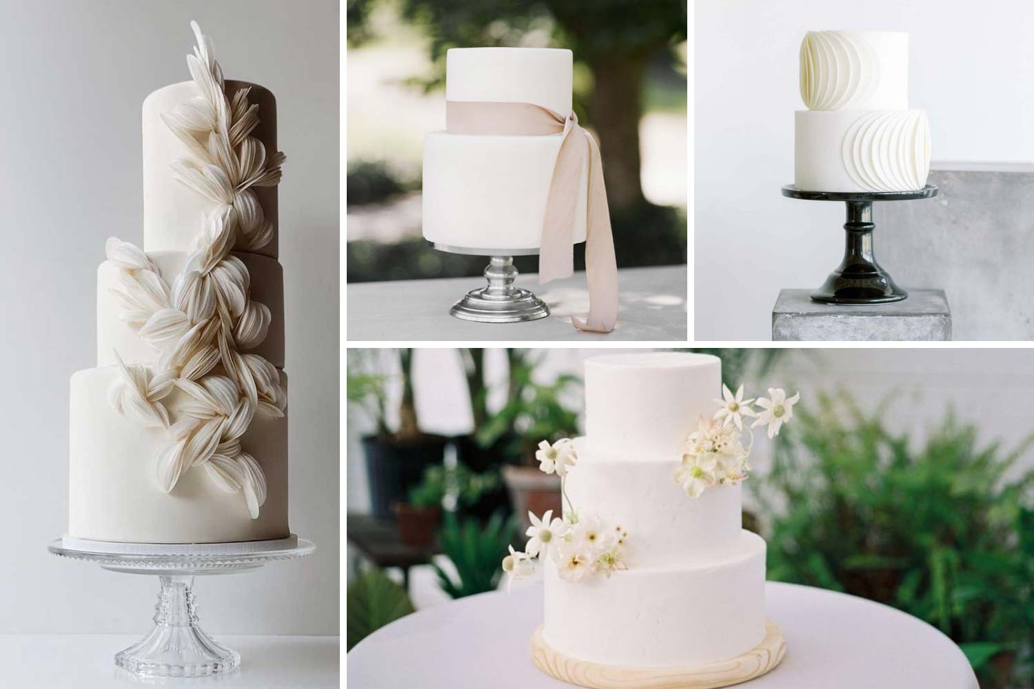 Торт на весілля у стилі мінімалізм ідеї