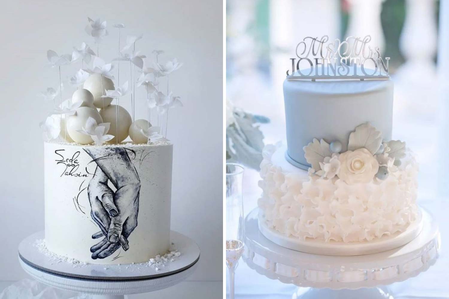 Торти весільні з іменами, прізвищем фото