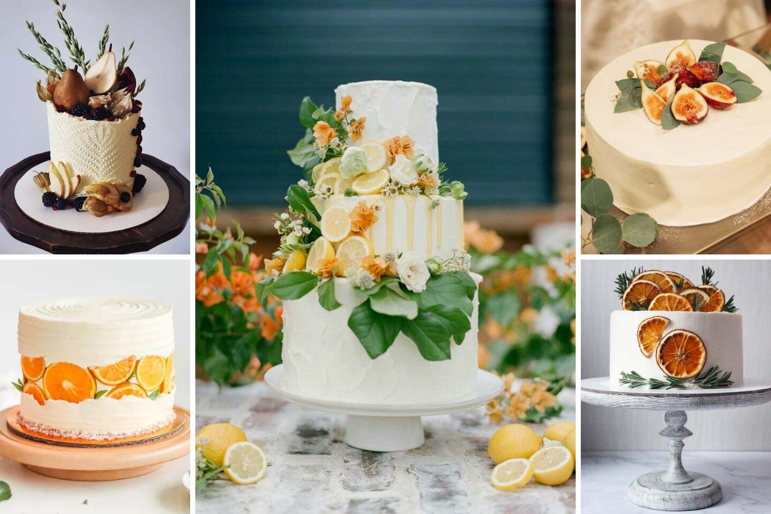 Декор випічки фруктами: цитрусові, груша, інжир фото