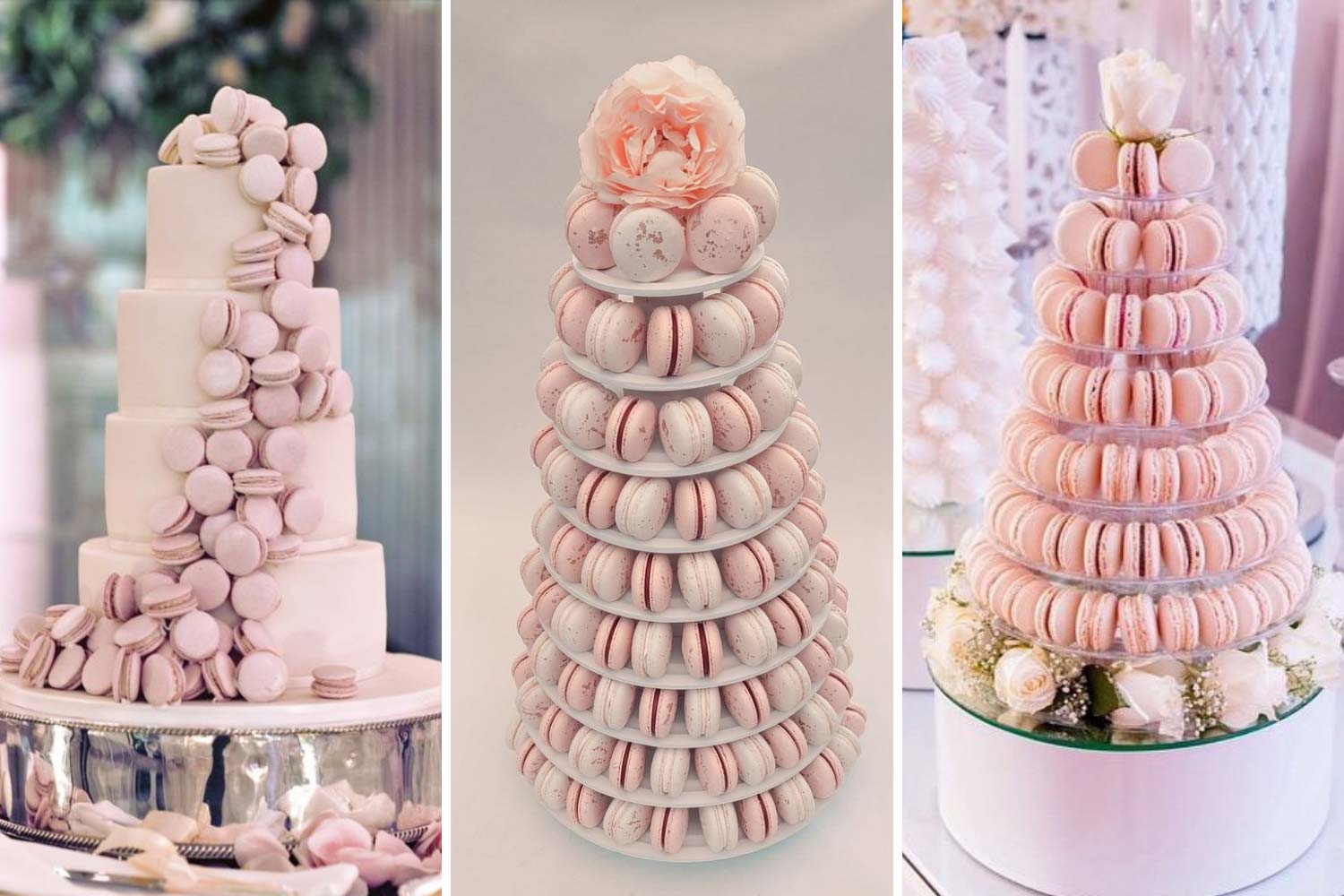 Торт з макаронс на весілля фото