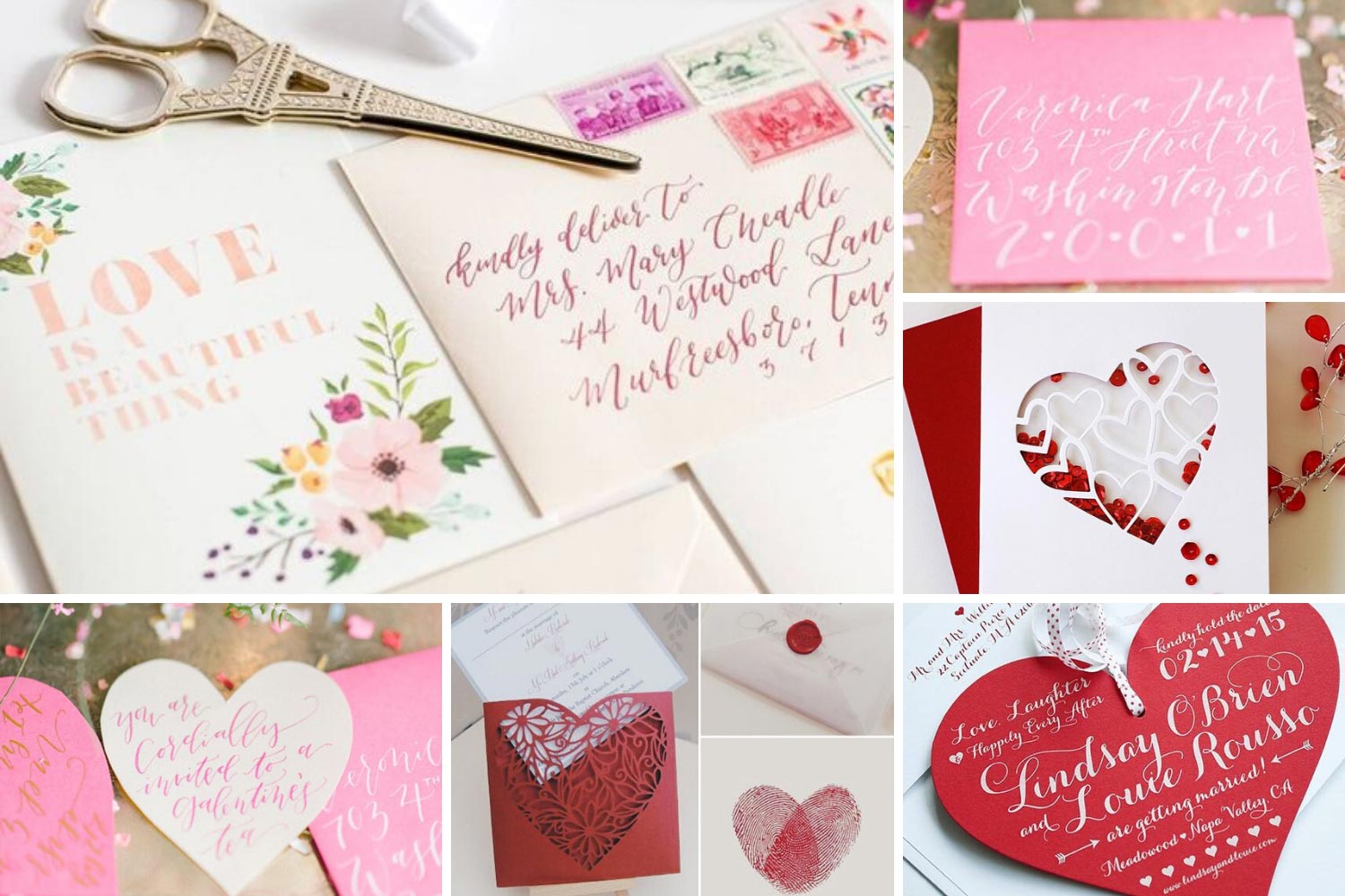 Запрошення на весілля, листівки на День Валентина фото