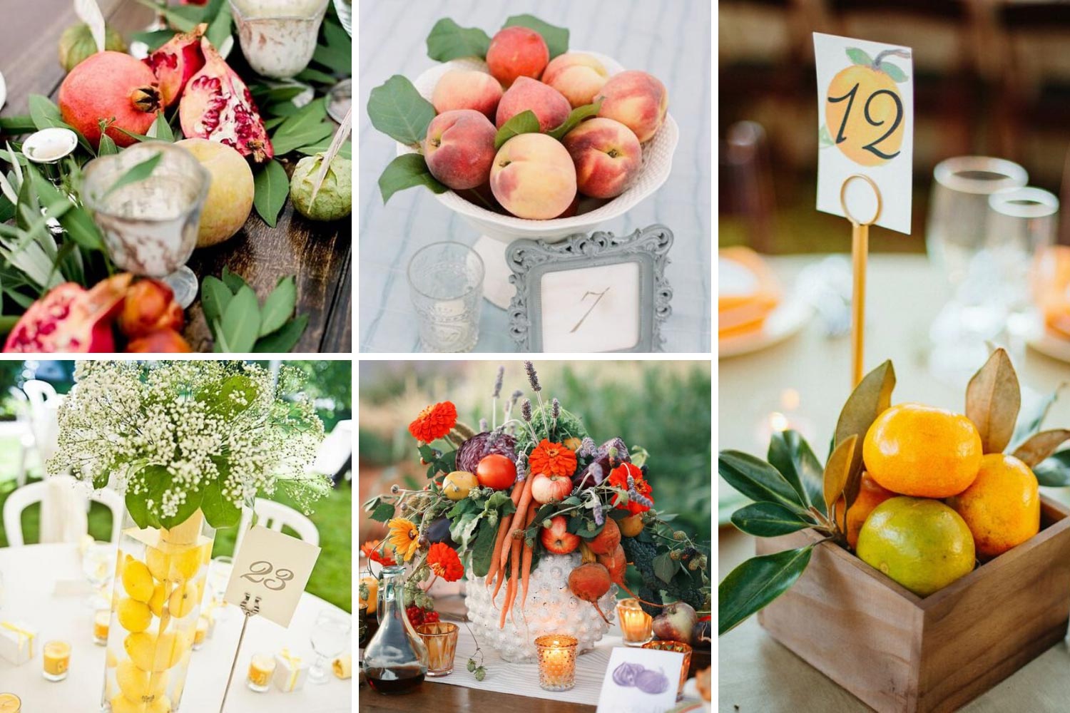 Декор на столы из фруктов, овощей 