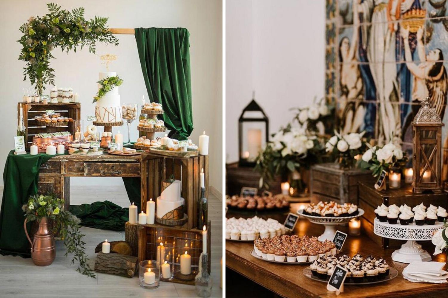 Кенди-бар на свадьбу в банкетном зале фото