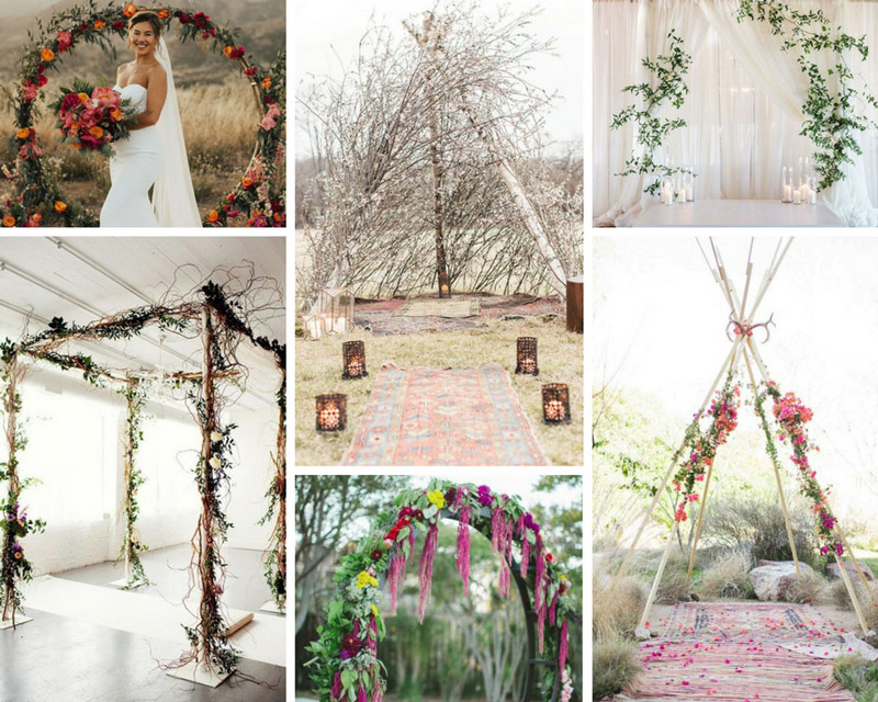 геометрические свадебные арки