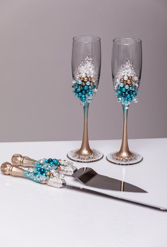 келихи і ніж для весілля фото