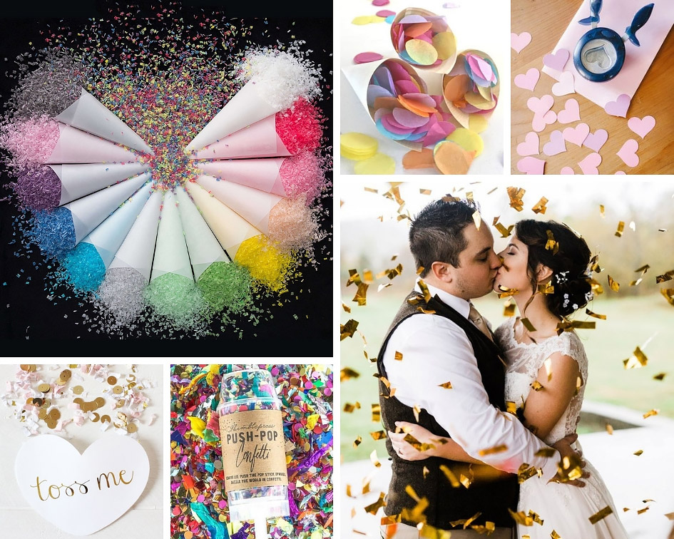 паперове конфетті на весіллі