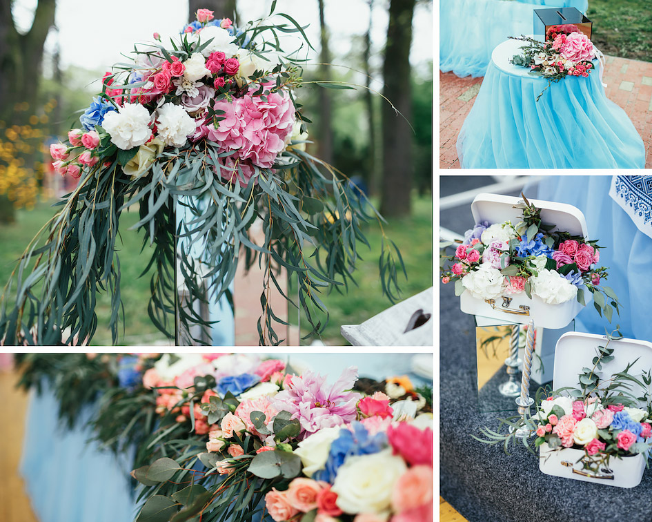 цветочное оформление свадьбы