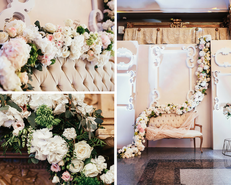 оформление фотозоны цветами