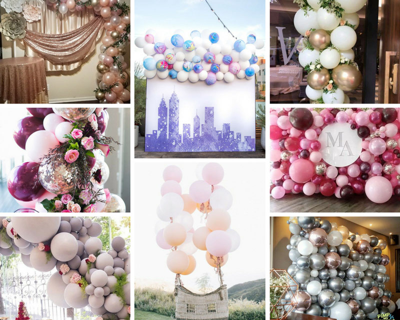 фотозона на свадьбу из воздушных шариков