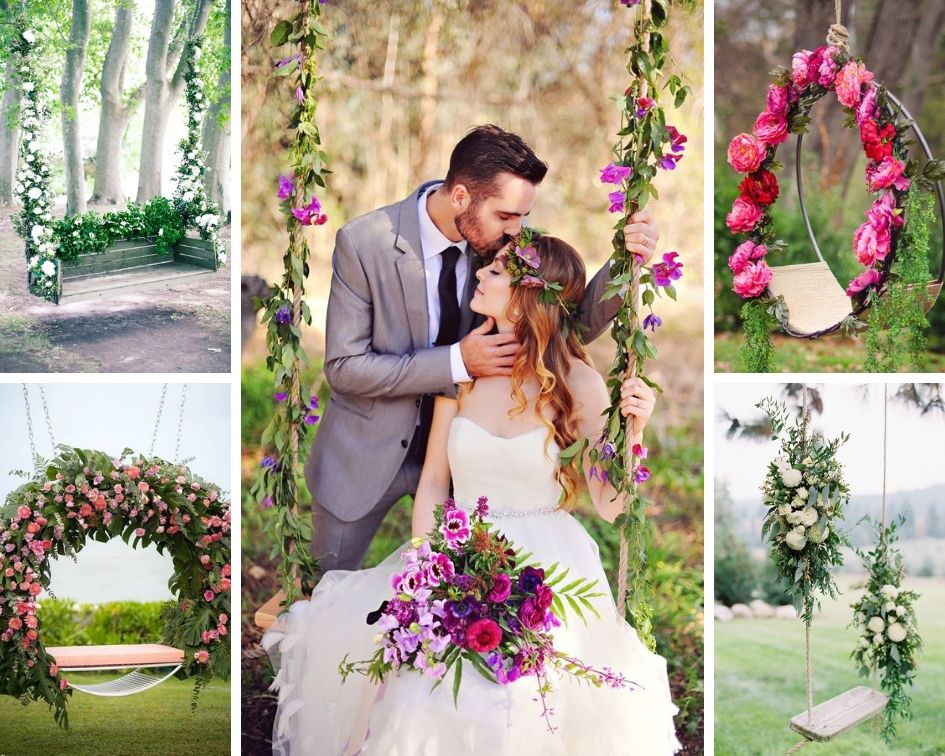 фотозона на свадьбу качели