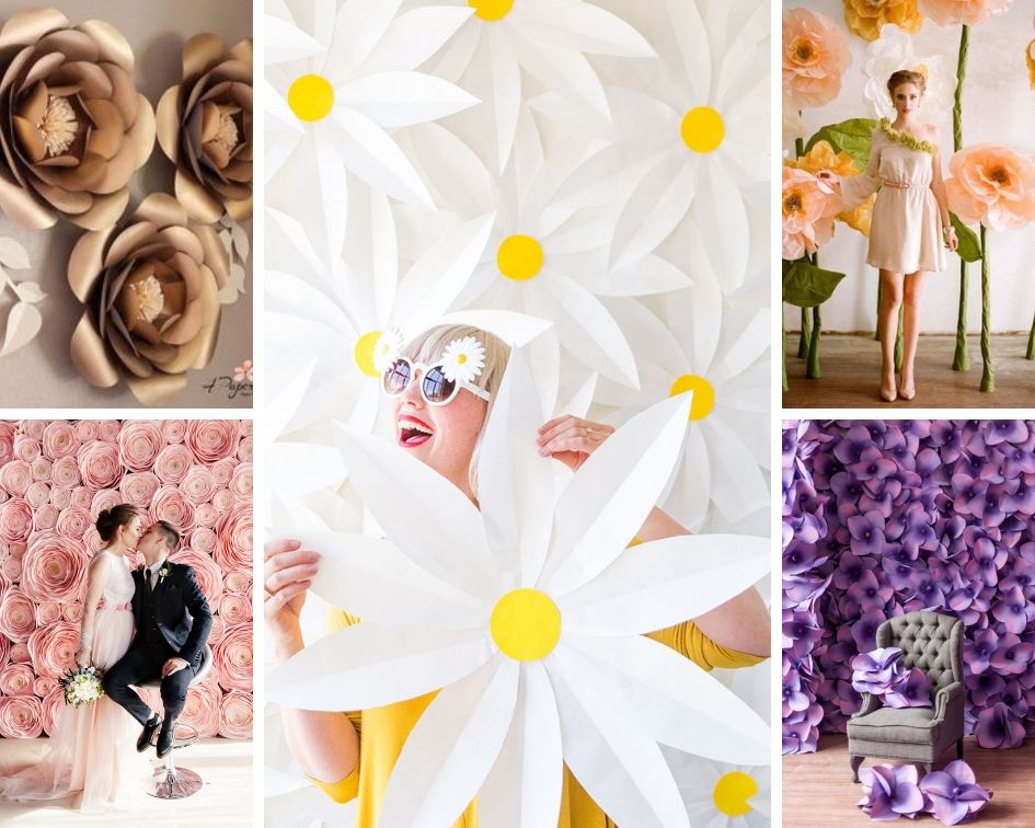 фотозона с ростовыми цветами