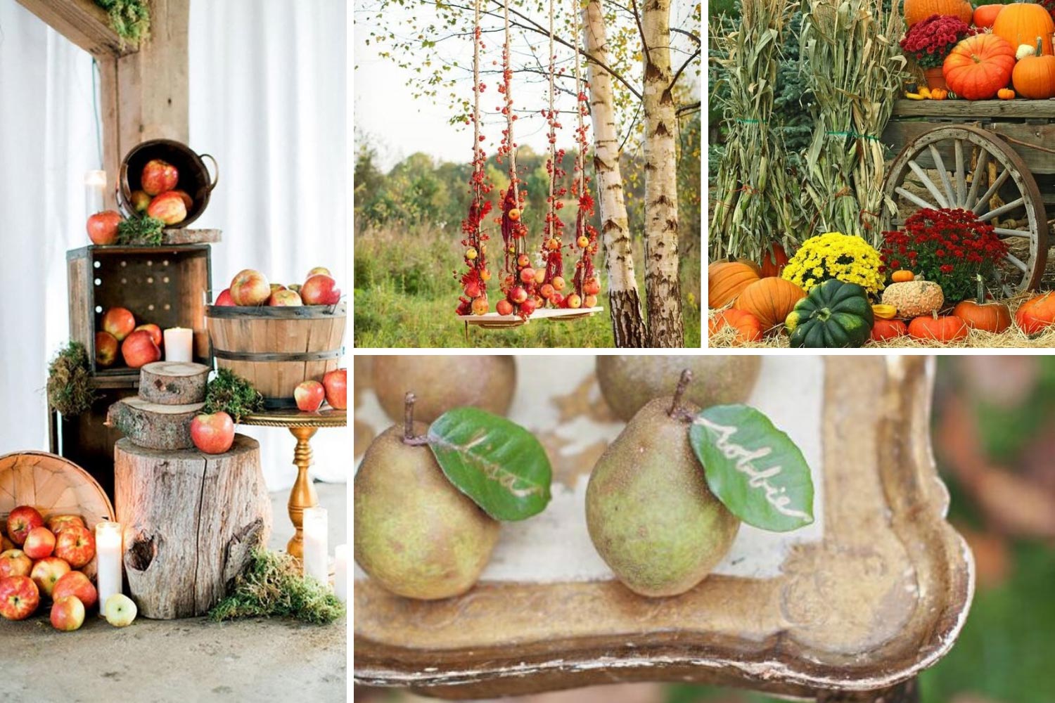 Идеи для свадьбы: фото оформления праздника осенью 