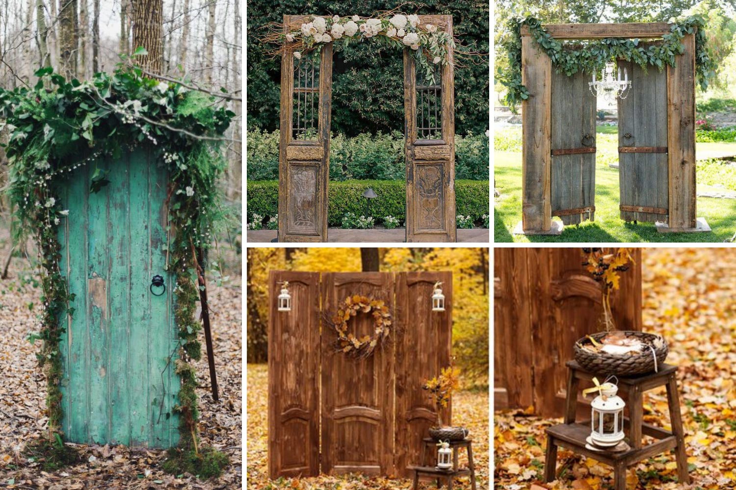 Свадебная фотозона: идеи с дверью фото