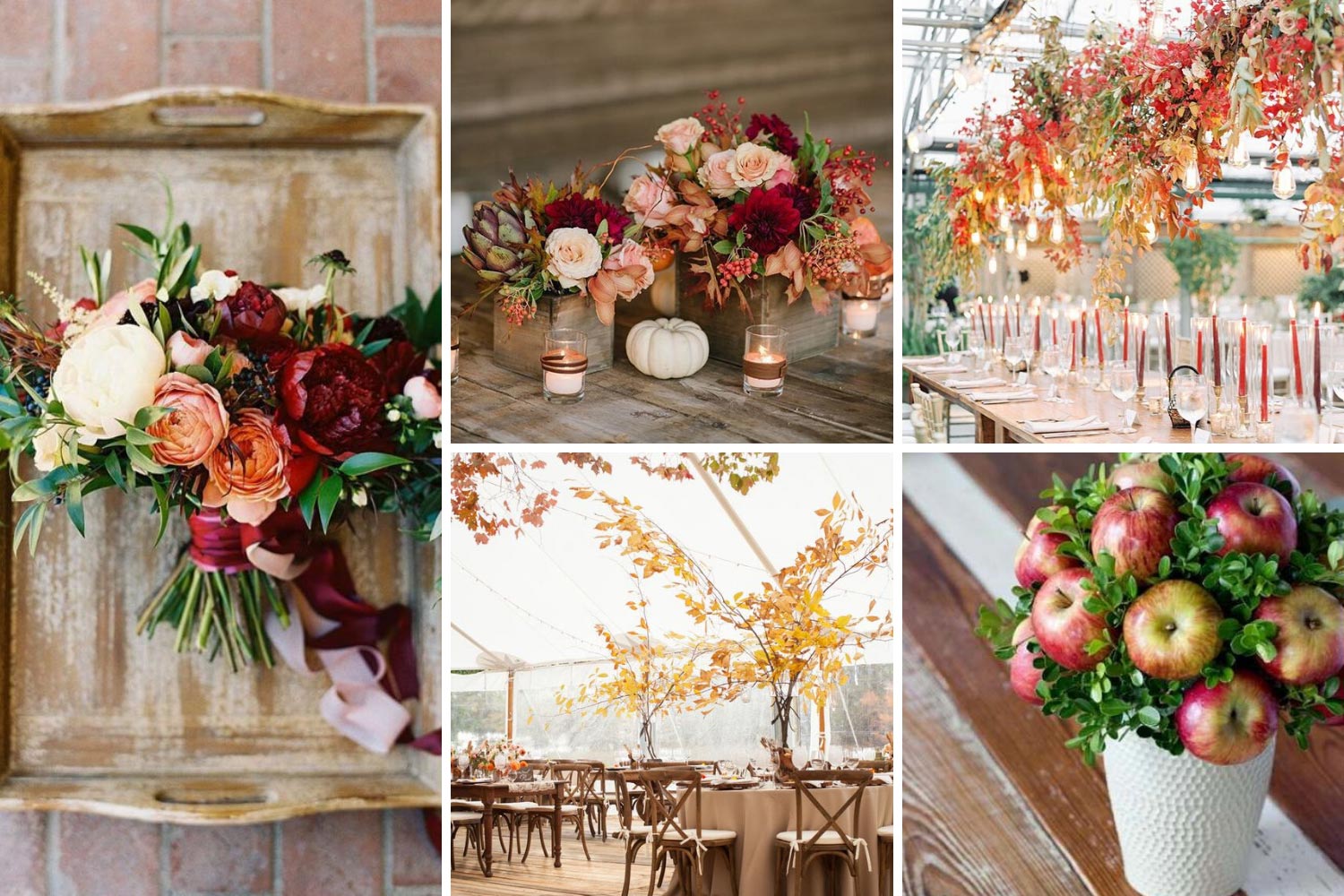 Природные материалы в декоре свадьбы: фрукты, цветы, листья фото