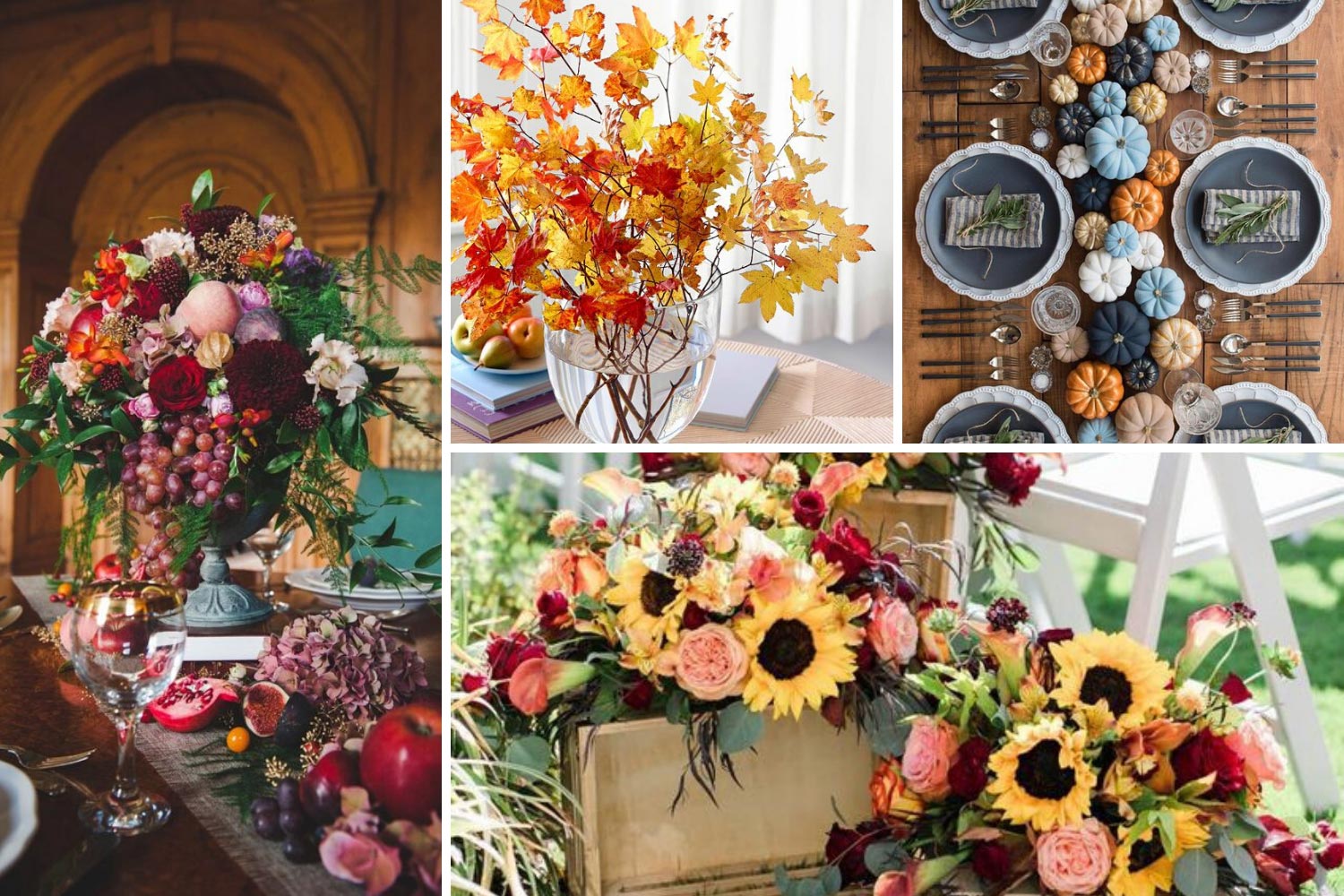 Яркий осенний свадебный декор фото