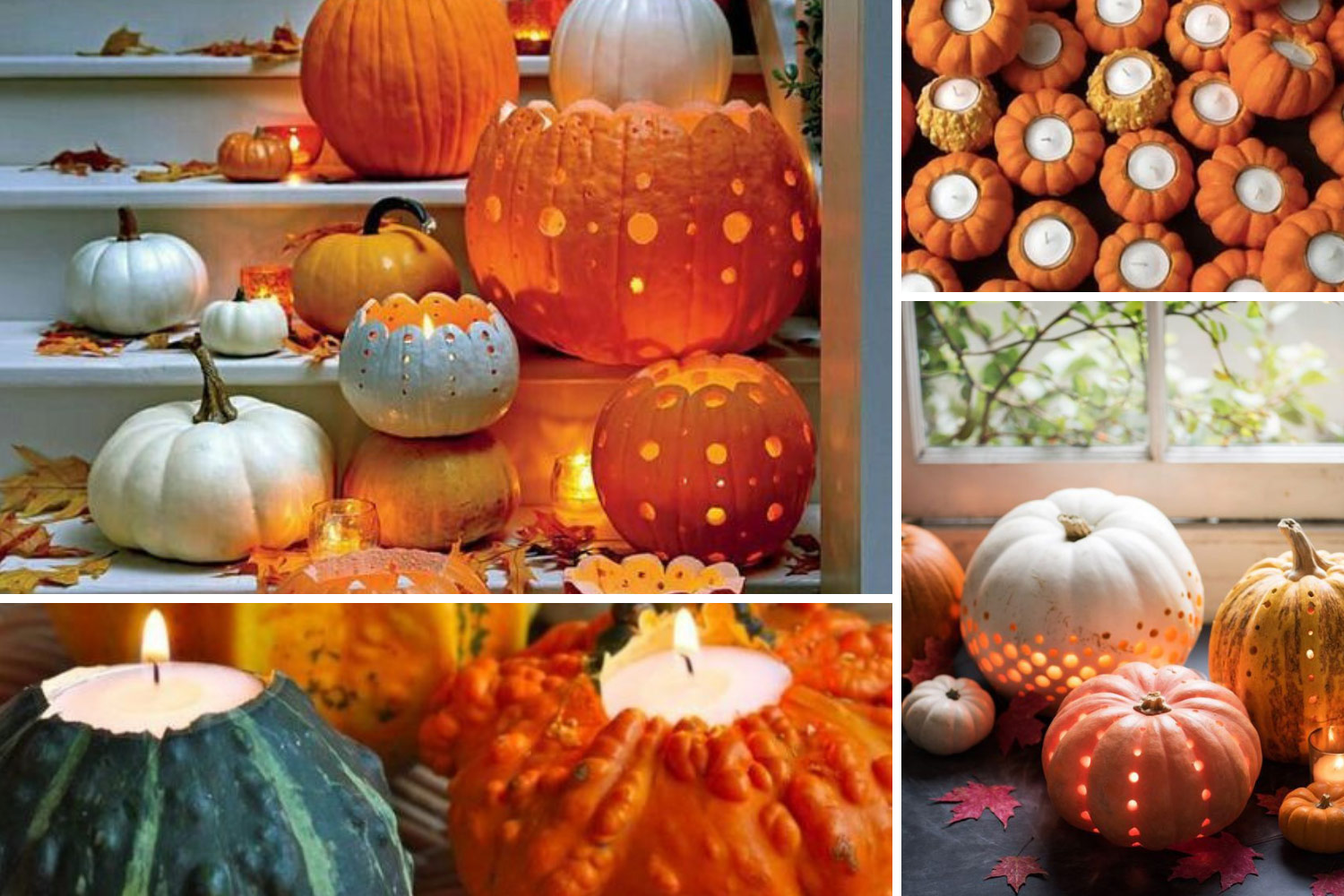 тыквы-подсвечники