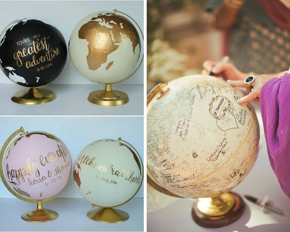 глобус для свадебных пожеланий