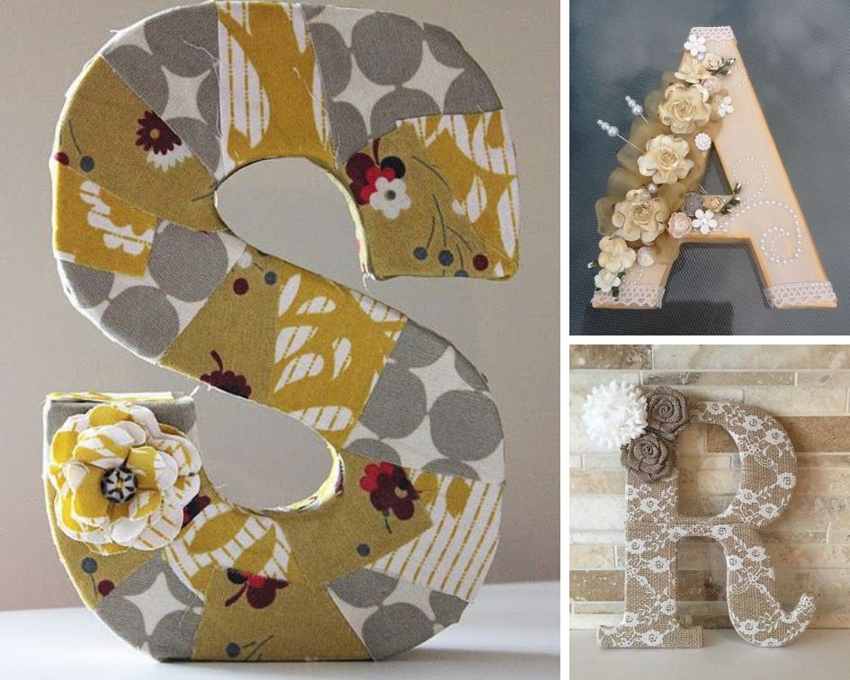 декор свадебных букв