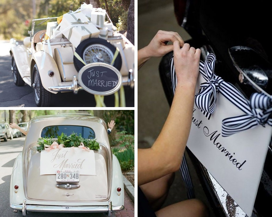 весільне авто з табличкою фото