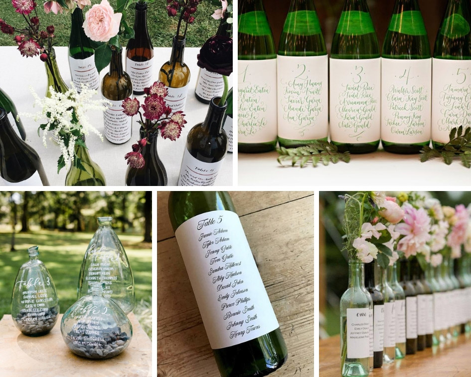 размещение гостей на бутылках