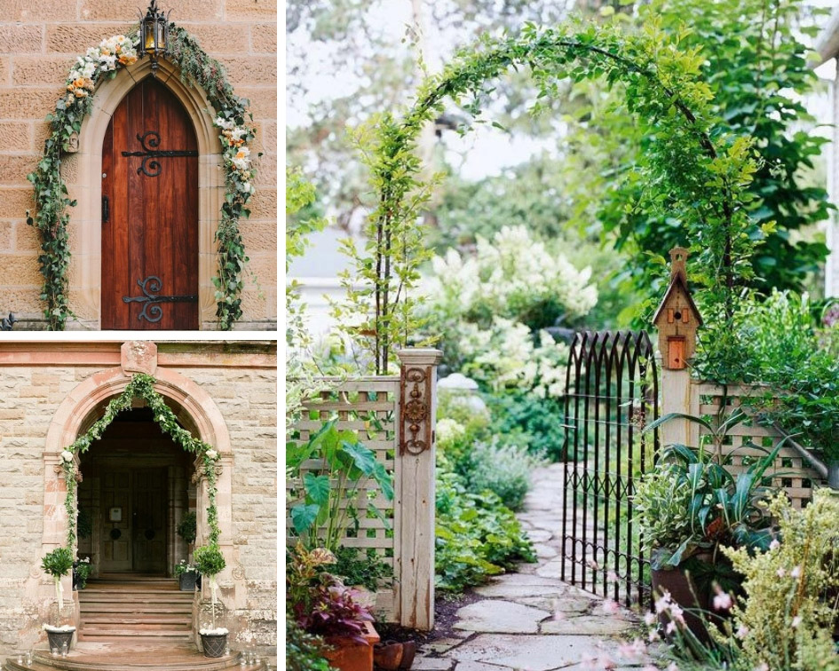 растительные гирлянды на свадьбе