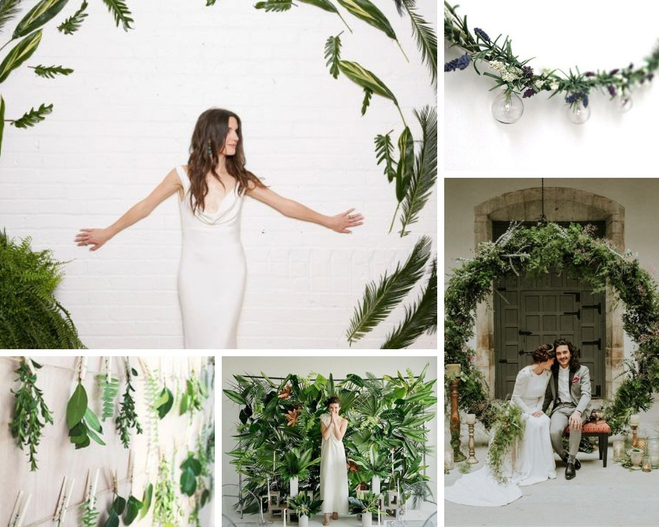 фотозона с растительным декором