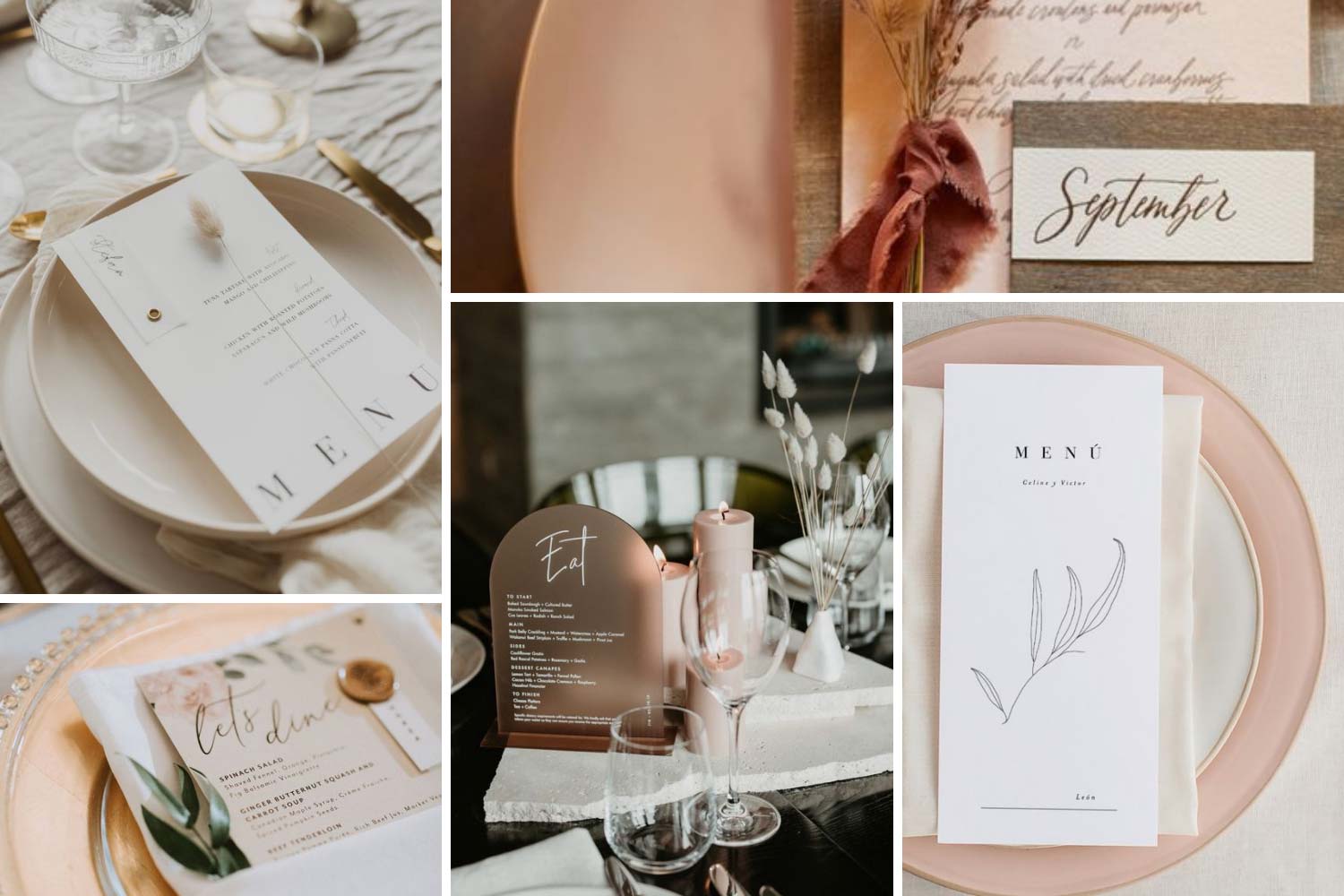 Меню на столи гостей фото