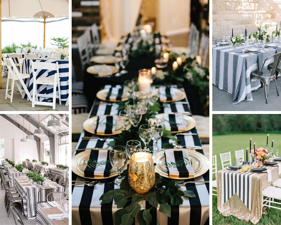 скатерть на свадебный стол полоски